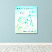 ようこそパーソナライズされたリトルケルブ キャンバスプリント (インサイチュ (ウッドフロア))