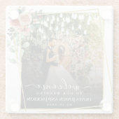 ようこそパーティーピンクフローラゴールデンフレ結婚ーム ガラスコースター (裏面)