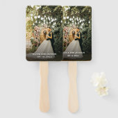 ようこそパーティーピンクフローラゴールデンフレ結婚ーム ハンドファン (正面&裏面)