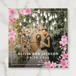 ようこそパーティーピンクフローラゴールデンフレ結婚ーム フェイバータグ