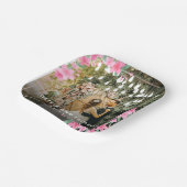 ようこそパーティーピンクフローラゴールデンフレ結婚ーム ペーパープレート (傾斜あり)