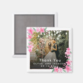 ようこそパーティーピンクフローラゴールデンフレ結婚ーム マグネット (正面/裏面)