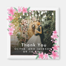 ようこそパーティーピンクフローラゴールデンフレ結婚ーム マグネット