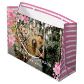 ようこそパーティーピンクフローラゴールデンフレ結婚ーム ラージペーパーバッグ (裏面アングル)