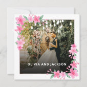 ようこそパーティーピンクフローラゴールデンフレ結婚ーム 招待状 (正面)