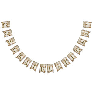 ようこそパーティー華美金ゴールド長方形Dimond花 バンティングフラッグ