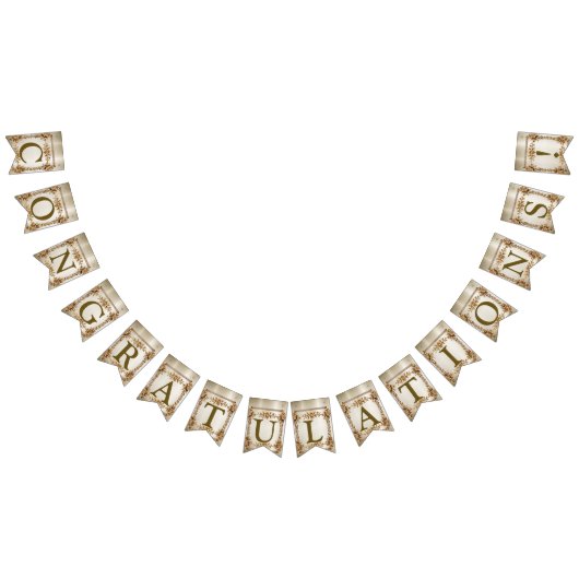 ようこそパーティー華美金ゴールド長方形Dimond花 バンティングフラッグ (全)