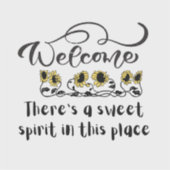 ようこそヒマワリ シール (正面)