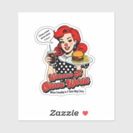 ようこそピエロワールドカスタムにカットのビニールシール シール