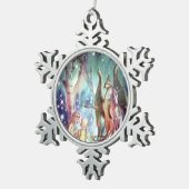 ようこそフェアリーランドオーナメント スノーフレークピューターオーナメント (右)