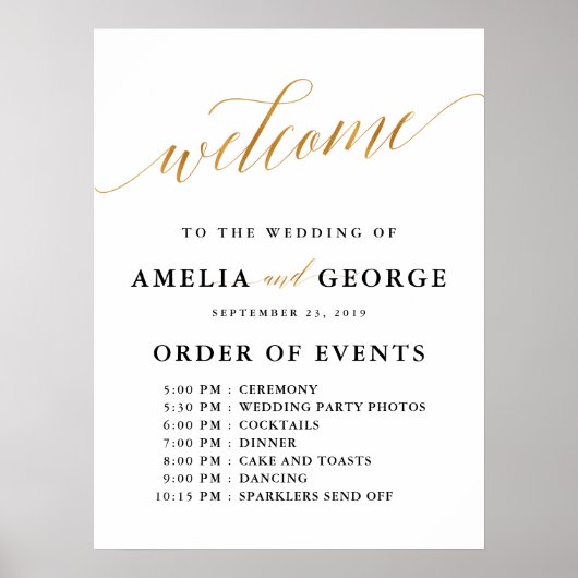 ようこそフェイク金ゴールドのイベントの結婚順序 ポスター (正面)