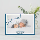 ようこそフォトスクリプトブルー統計誕生 案内状 (スタンド正面)