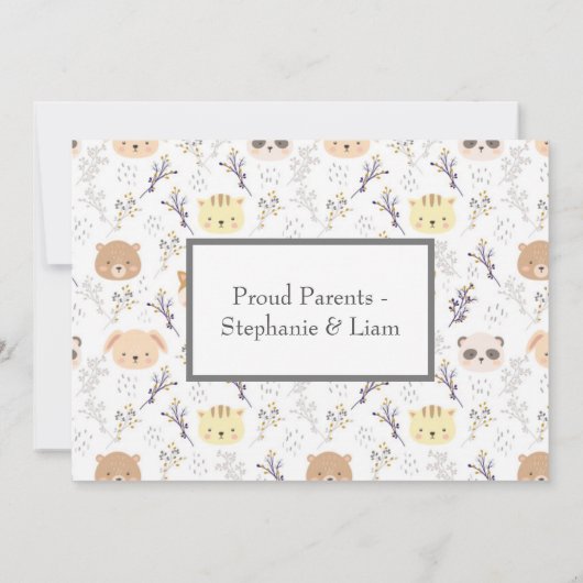 ようこそフォトスクリプト統計の誕生発表 案内状 (裏面)