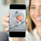 ようこそフォトホワイトスクリプト誕生 案内状