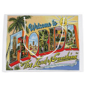 ようこそフロリダヴィンテージスタイル ラージペーパーバッグ (正面)