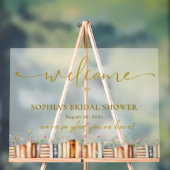 ようこそフローラブックストーリーブライダルシャワー アクリルサイン (ニュートラル)