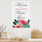 ようこそブライダルシャワーパーソナライズされた標識 ポスター (キッチン)