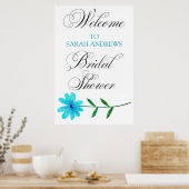 ようこそブライダルシャワーパーソナライズされた標識 ポスター (キッチン)