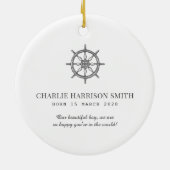 ようこそベビーの写真 セラミックオーナメント (裏面)