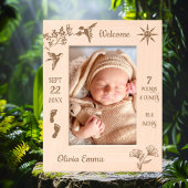 ようこそベビーの写真 レーザー彫刻フレーム