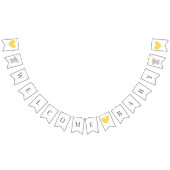 ようこそベビーイエローグレーエレファントシャワースプリンクル バンティングフラッグ (全)