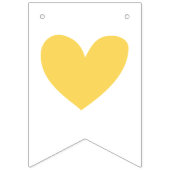 ようこそベビーイエローグレーエレファントシャワースプリンクル バンティングフラッグ (第1の旗)