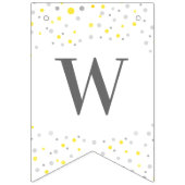 ようこそベビーイエローグレーエレファントシャワースプリンクル バンティングフラッグ (第3の旗)