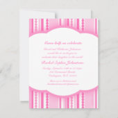 ようこそベビーガールピンクのパーティー写真の招待状 招待状 (裏面)