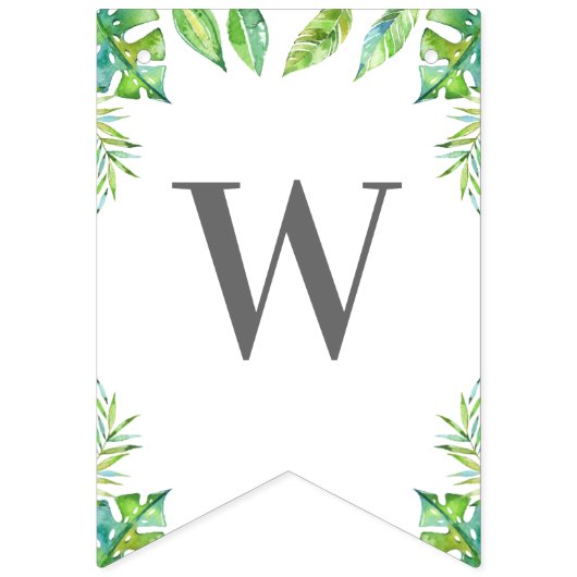 ようこそベビーグリーンジャングルサファリシャワースプリンクル バンティングフラッグ (第3の旗)