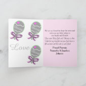 ようこそベビートリプレットガールズ誕生統計フォトカード 案内状 (内部)