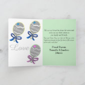 ようこそベビートリプレットガールボーイズ誕生統計の写真 案内状 (内部)