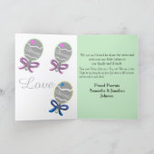 ようこそベビートリプレットボーイガールズ誕生統計の写真 案内状 (内部)