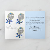 ようこそベビートリプレットボーイズ写真の挿入 案内状 (内部)