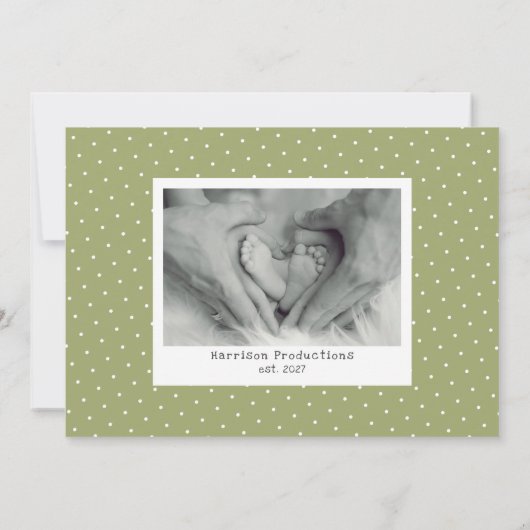 ようこそベビーフォトコラージュ誕生のお知らせ 案内状 (裏面)