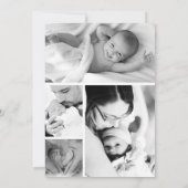 ようこそベビーフォトコラージュ誕生のお知らせ 案内状 (裏面)