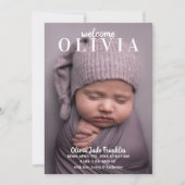 ようこそベビーフォトコラージュ誕生のお知らせ 案内状 (正面)