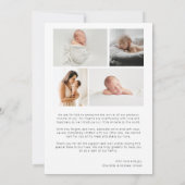 ようこそベビーフォトミニマモダンリスト誕生 案内状 (裏面)