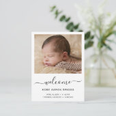 ようこそベビーフォトミニマル誕生 案内ポストカード (スタンド正面)