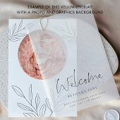 ようこそベビーモダンスクリプトの誕生発表 ベラム紙招待状