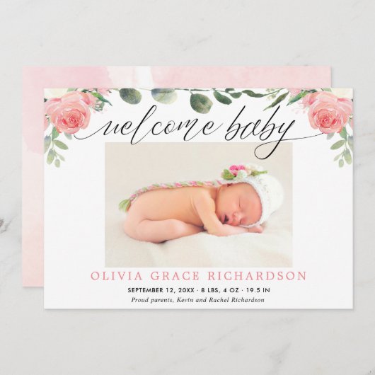 ようこそベビーユーカリフローラ誕生の発表 (正面/裏面)