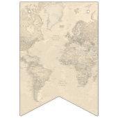 ようこそベビーヴィンテージ旅行地図シャワースプリンクル バンティングフラッグ (第1の旗)