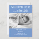 ようこそベビー写真のお知らせ 案内状 (正面)