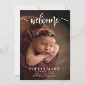 ようこそベビー写真の誕生のお知らせ (正面)