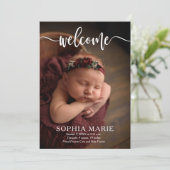 ようこそベビー写真の誕生のお知らせ (スタンド正面)