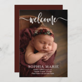 ようこそベビー写真の誕生のお知らせ (正面/裏面)