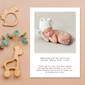 ようこそベビー写真誕生 案内状