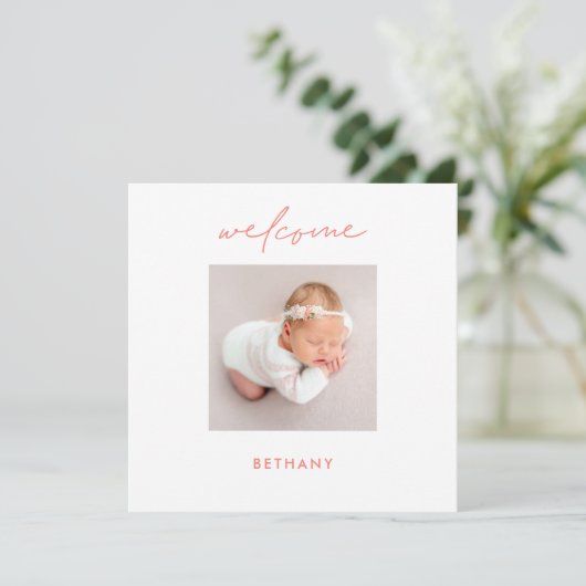 ようこそベビー名コーラルバラ誕生のお知らせ (スタンド正面)