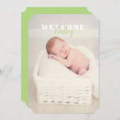 ようこそベビー名写真…新生児発表 案内状 (正面/裏面)