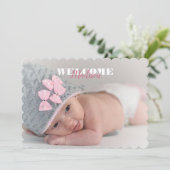 ようこそベビー名写真…新生児発表 案内状 (スタンド正面)