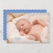 ようこそベビー名写真…新生児発表 案内状 (正面/裏面)